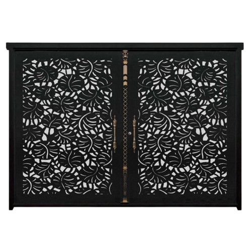 درب پارکینگی CNC مدل DS19 – طراحی تمام‌سطح با نقوش ارگانیک و هنری
